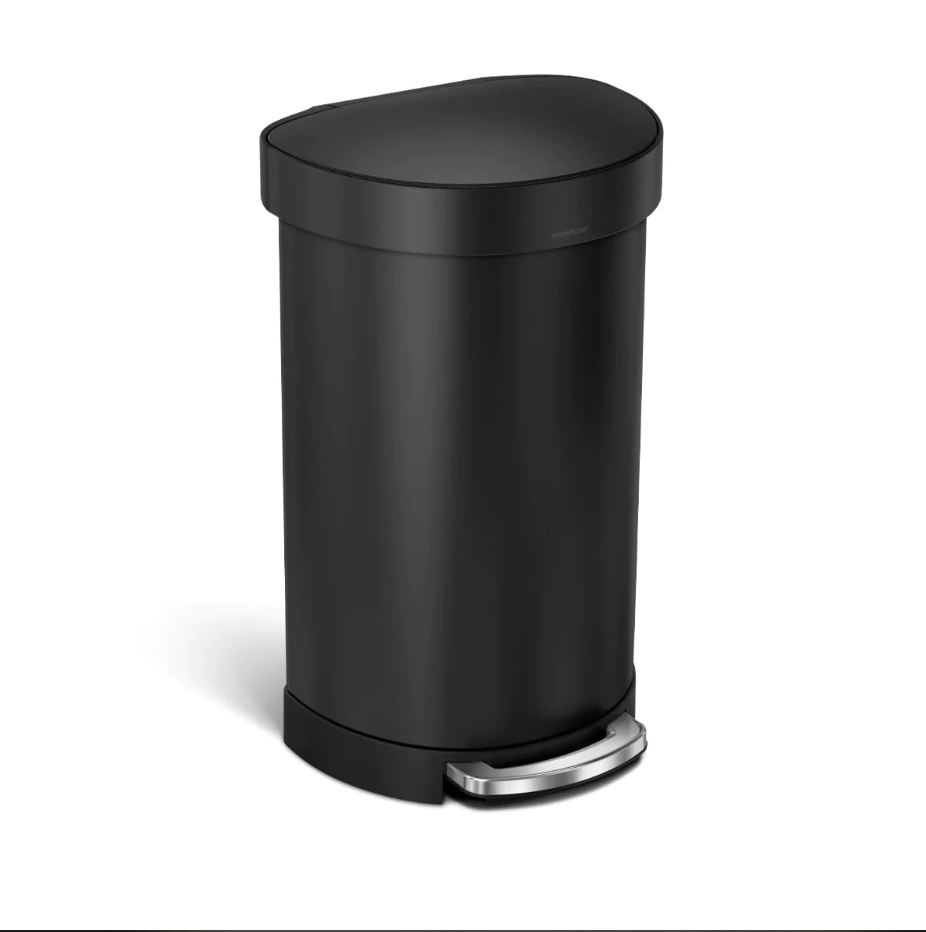 פח דוושה חצי עגול, שחור מאט 45 ל'