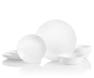 סט צלחות 18 חלקים, Winter Frost White