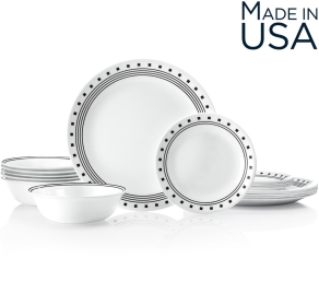 סט צלחות 12 חלקים, City Block