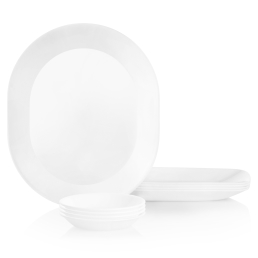 סט צלחות 9 חלקים, Winter Frost White