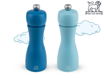 זוג מטחנות מלח+פלפל 15 ס''מ עץ כחול Tahiti