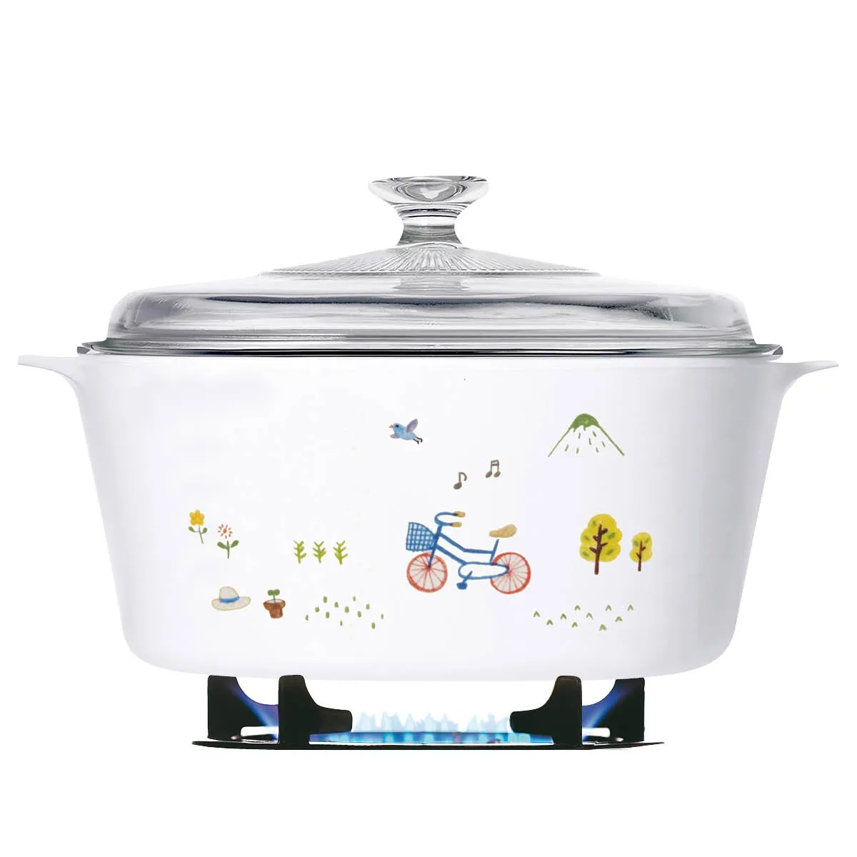 סיר מרובע 5 ל' + מכסה זכוכית 13