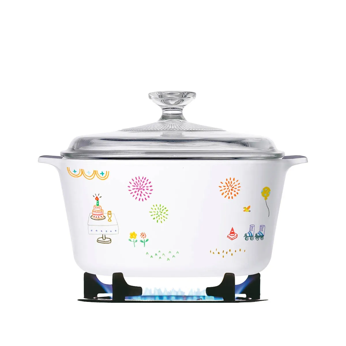 סיר מרובע 3 ל' + מכסה זכוכית 13