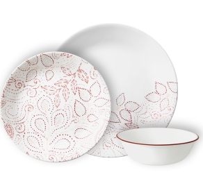 סט צלחות 12 חלקים, Leaf Stitch