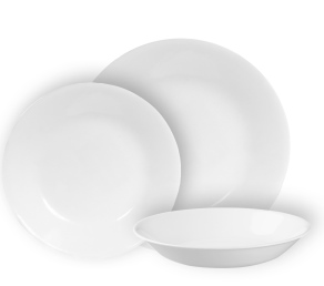 סט צלחות 18 חלקים, Winter Frost White