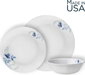 סט צלחות 12 חלקים, Blue Floral