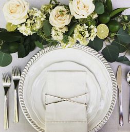 מפיות בד לשולחן אג'ור לבנות