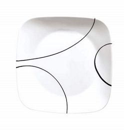 צלחת מנה ראשונה, דגם סימפל ליינס, צלחות קורל מבית קורנינג