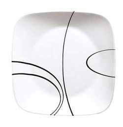 צלחת מנה עיקרית, דגם סימפל ליינס, צלחות קורל מבית קורנינג