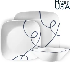 סט צלחות 18 חלקים, Lia Square