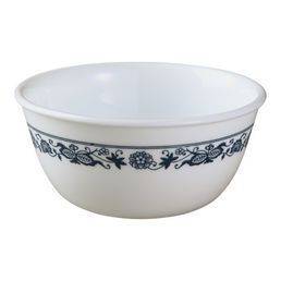 קערת מטבלים גדולה, דגם אולד טאון בלו, צלחות קורל מבית קורנינג