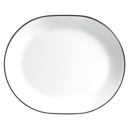 מגש אובלי פס שחור | קורל מבית קורנינג