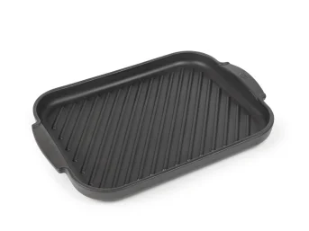 תבנית פסים מלבנית 38 ס"מ שחור Grill