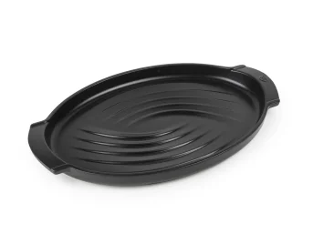 תבנית אובלית לדגים 41 ס"מ שחור Grill