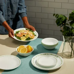 סט צלחות 16 חלקים, Spring Blossom Green