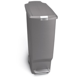 פח פלסטיק אפור דוושה צר 40 ל' סימפליומן