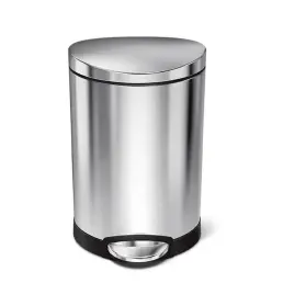 פח דוושה חצי עגול, נירוסטה 6 ל'