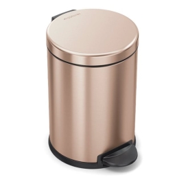 פח דוושה עגול רוז גולד 4.5 ליטר סימפליומן