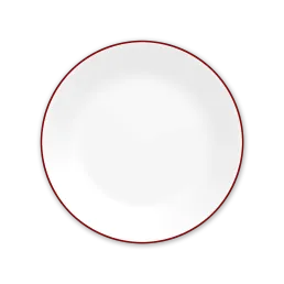 צלחת מנה ראשונה 21.5 ס"מ, פס אדום