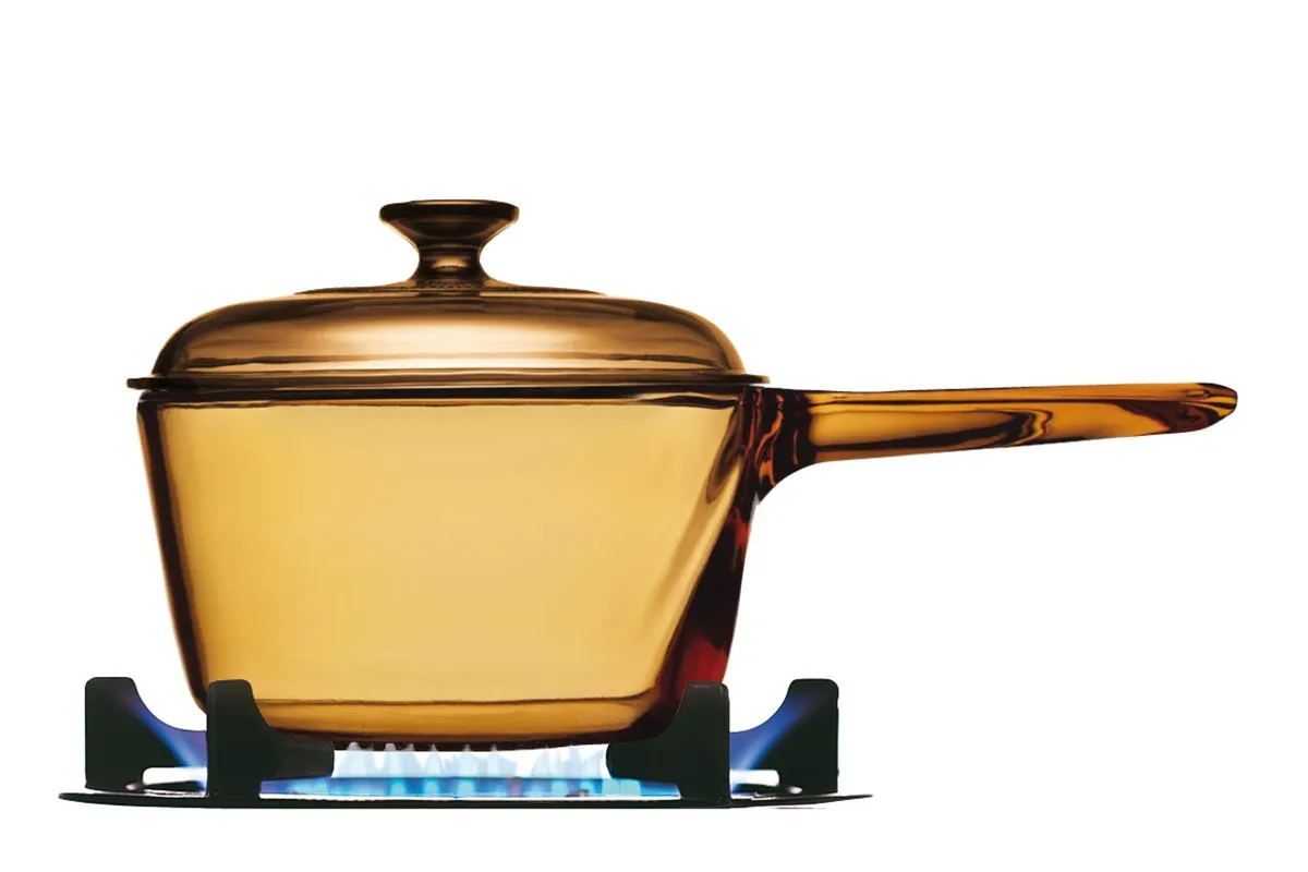 קלחת זכוכית עם פיית מזיגה 1 ל' + מכסה 13