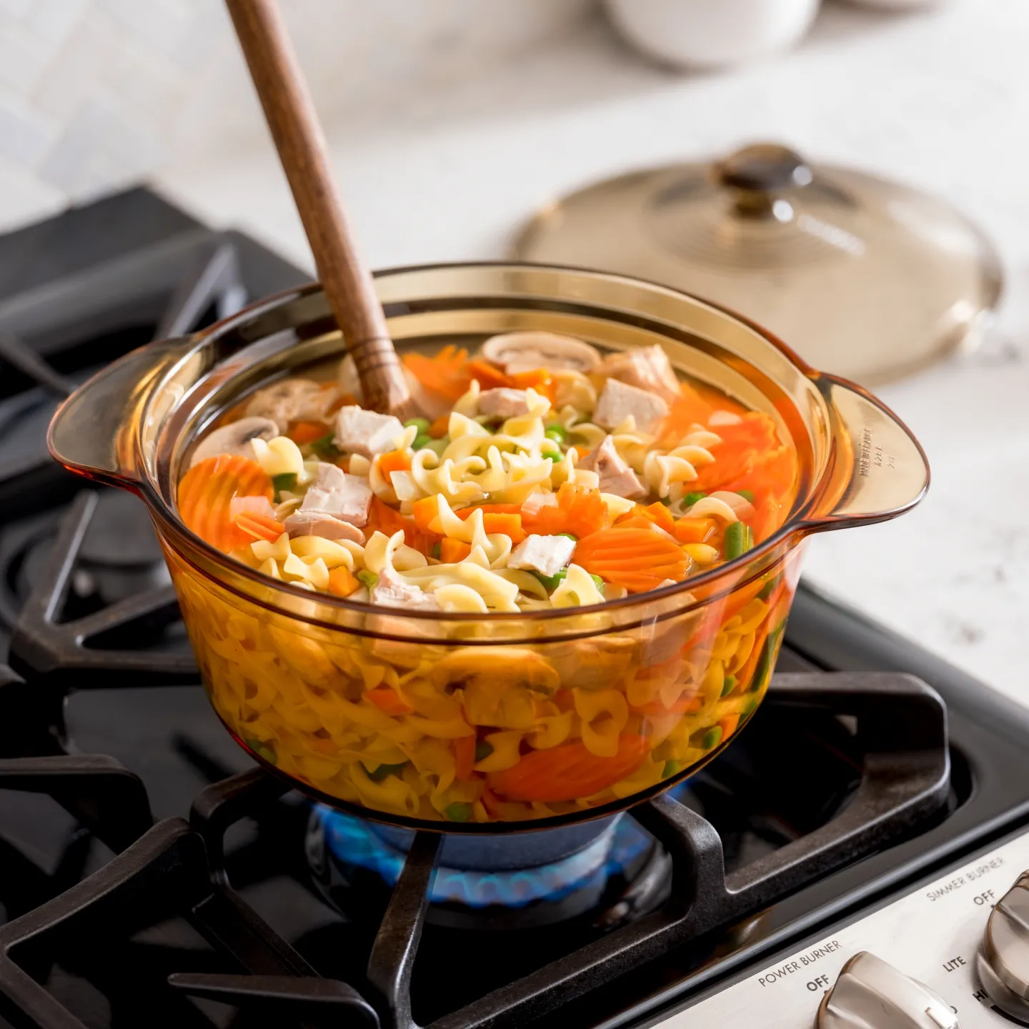 סיר זכוכית 2.8 ל' + מכסה 13