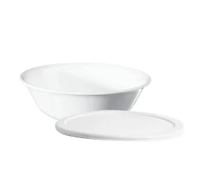 מארז 2 יח': קערת סלט 1 ל' + מכסה Winter Frost White