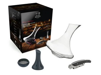 מארז מתנה: דיקאנטר Wine Service+פותחן Malbec+גרגירים לניקוי