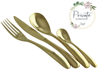 סט סכו''ם יוקרתי 24 חל' Forever זהב Salvinelli