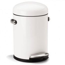 פח דוושה רטרו לבן 4.5 ל' סימפליומן