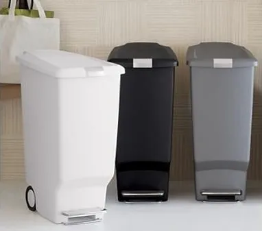 פח פלסטיק אפור דוושה צר 40 ל' 13