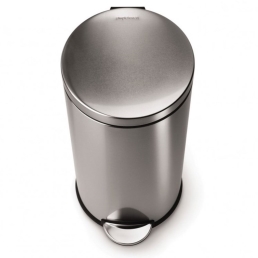 פח דוושה עגול נירוסטה 30 ל'