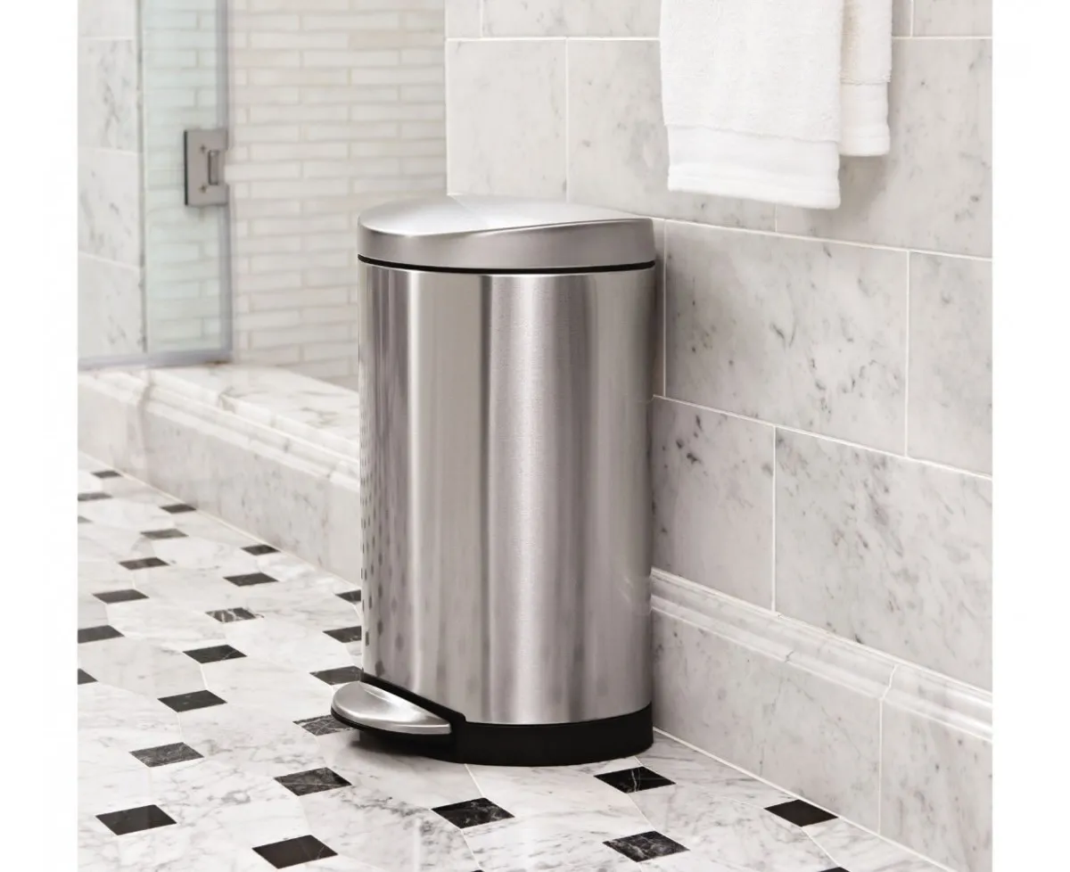 פח דוושה חצי עגול נירוסטה 10 ל' 13