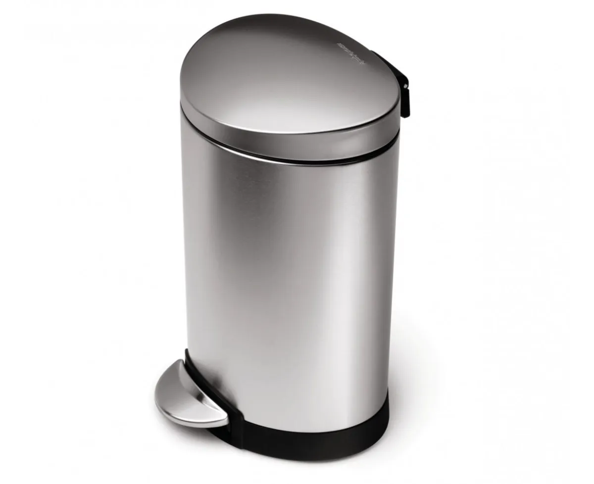 פח דוושה חצי עגול נירוסטה 6 ל' 13