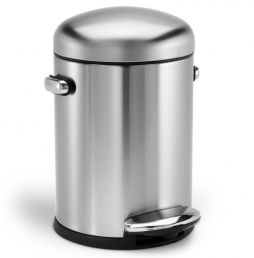 פח דוושה רטרו נירוסטה 4.5 ל' סימפליומן