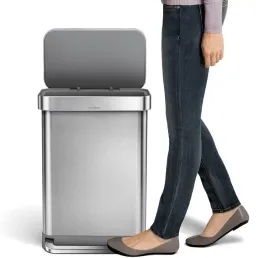 פח דוושה רחבה מלבני, נירוסטה 55 ל'