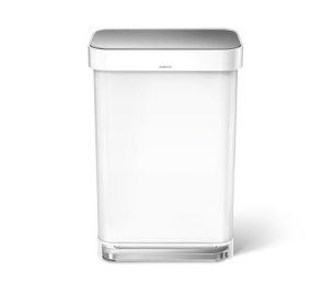 פח דוושה רחבה מלבני, לבן 55 ל'