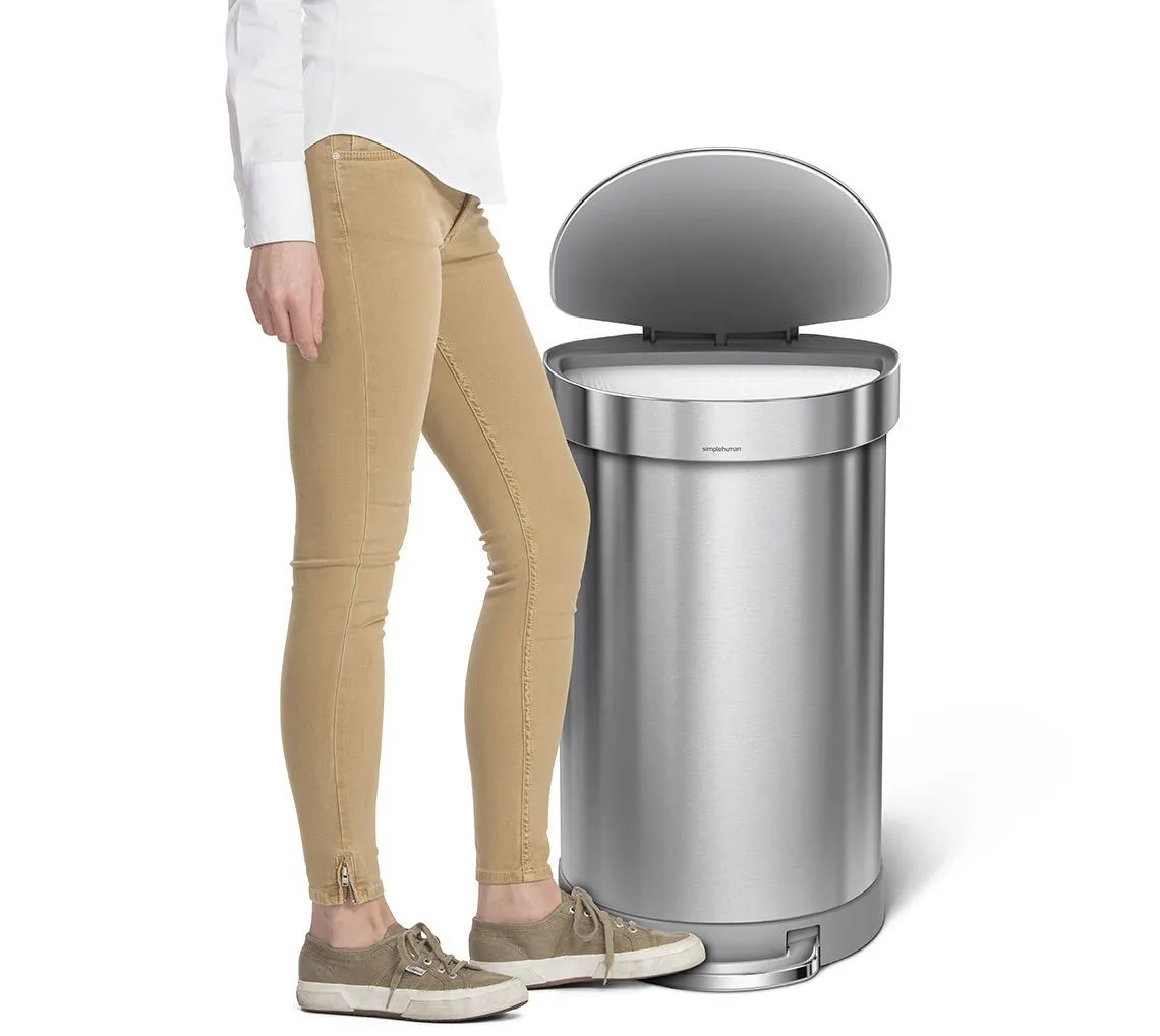 פח דוושה חצי עגול נירוסטה 45 ל' 13