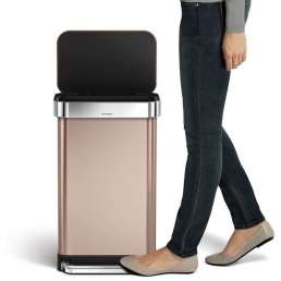 פח דוושה רחבה מלבני רוז גולד 45 ל'