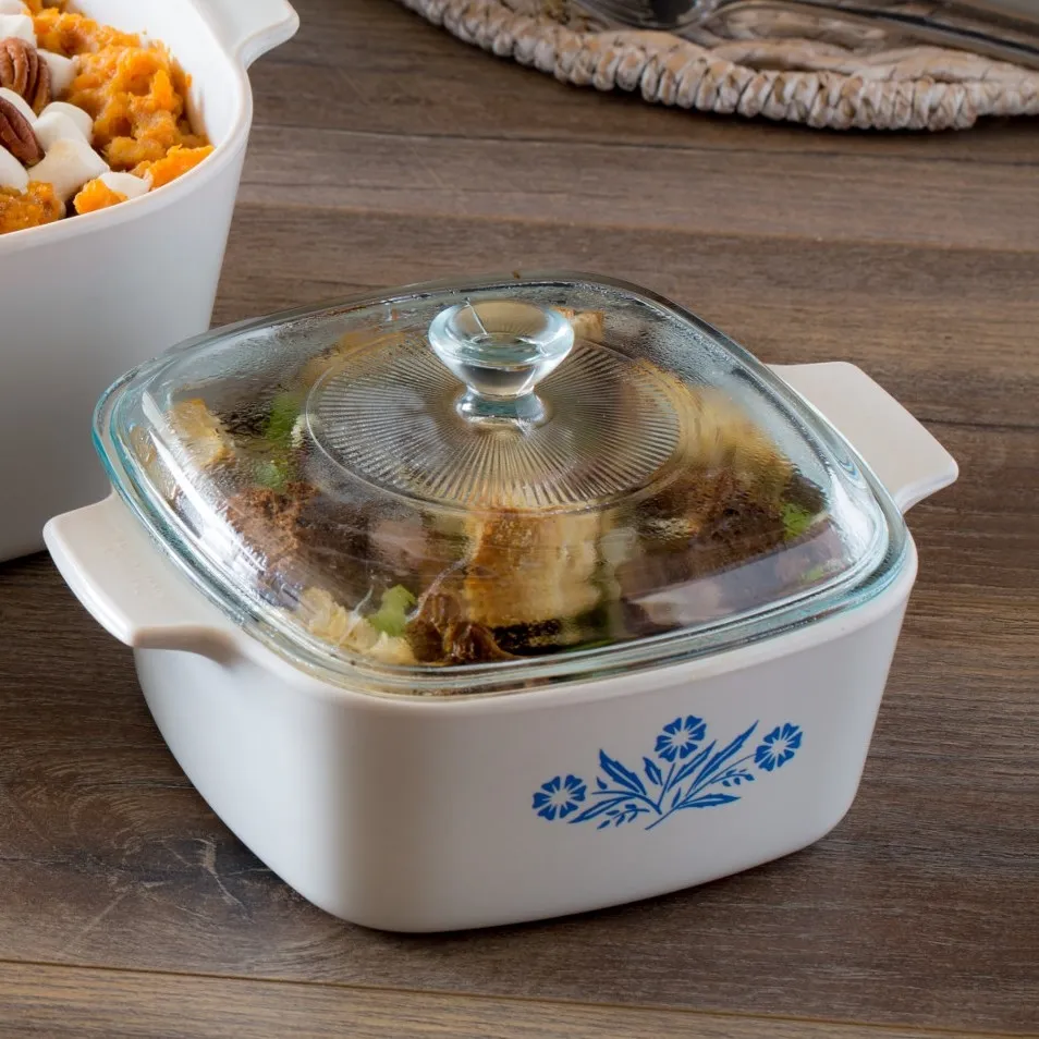 סיר מרובע 2 ל' + מכסה זכוכית 13