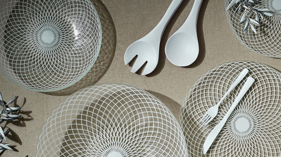 צלחות זכוכית עבודת יד מבית קלדרון