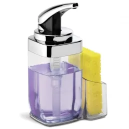 דיספנסר לסבון ידני מרובע עם תא אחסון נשלף