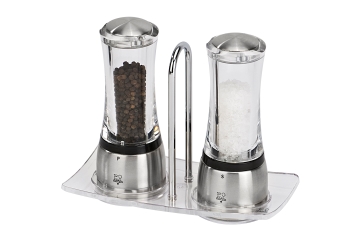 מגש אקריליק שקוף לזוג מטחנות