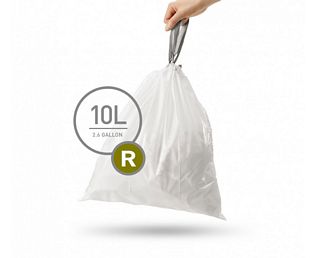 60 שקיות מסוג R, לפח 10 ל'