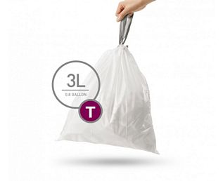 40 שקיות מסוג T, לפח 3 ל'