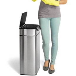 פח טאץ' בר מלבני נירוסטה 40 ל'