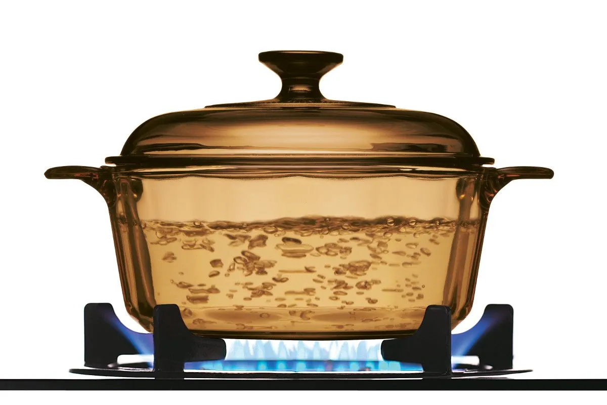 סיר זכוכית רחב 3.5 ל' + מכסה 13