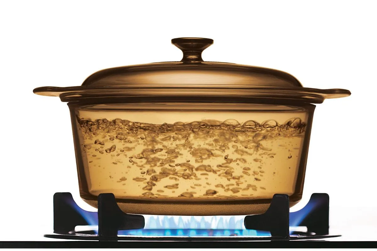 סיר זכוכית רחב 5 ל' + מכסה 13