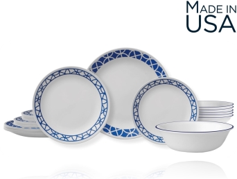 סט צלחות 24 חלקים, Cobalt Circles