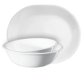 סט קערת סלט 2 ל'+קערת סלט 1 ל'+מגש אובלי 31 ס"מ - לבן